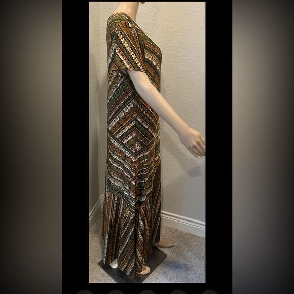 Vintage Serengeti Multicolor Striped maxi Dress - Picture 3 of 5